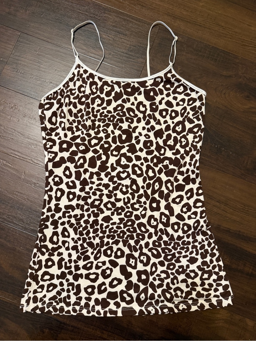 Wet Seal Leopard Print Cami Tank Top Large Y2K 2000s Animal Print